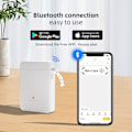 Pikkukuva 2 / 4: Itseliimautuva tarratulostin, Bluetooth-liimatarrakone, kotiin, kouluun, kauppaan, nimilappuihin, yhteensopiva Androidin ja iOS:n kanssa
