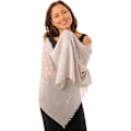 Miniatyrbild 5 av 5: Kvällsstjärna Glitter Scarves för Kvinnor Lätt Sjal Bröllop Folie Tryckt Scarf Wrap Stjärnor och Månar, Ljusgrå Scarf Med Silverstjärnor