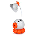 Miniatyrbillede 1 af 5: Skrivebordslampe, sød blæksprutteform LED-skrivebordslampe sammenklappelig multifunktionel lys USB-opladning sød skrivebordslampe med blyantspidser til studerende (orange)