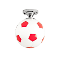 Miniatyrbillede 1 af 4: 20cm Fodbold Loftlampe - LED Loftlampe til Indendørs Bar, Børneværelse, Soveværelse red