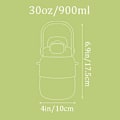 Pikkukuva 2 / 5: 30oz/900ml juomapullo oljella ja hihnalla Urheilun vesipullo Kevyt Kestävä vesipullot(Ruskea) Kannella brown