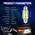 Miniatyrbild 2 av 5: 4 st C5w led 36mm 5630 SMD 6 LED-lampa Kupol Festoon C5w Led DC 12V Vit Bil