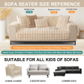 Miniatyrbild 5 av 5: Kanin Plysch Soffa Överdrag L Form 1/2/3/4 Sits Soffa Överdrag Hörnsoffa U Form, 2023 Ny Universal Halkskyddad Soffa Skydd, Super Mjuk Soffa white 90*160cm