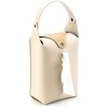Miniatyrbillede 1 af 5: Hængende Tissue Box Pu Læder Bil Tissue Holder Bærbar Serviet Box Cover med Snap til Bil Badeværelse Køkken(Beige) Beige
