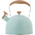 Miniatyrbild 1 av 5: Visslande vattenkokare, 2,5L visslande vattenkokare, gasspis induktionskokare rostfritt stål vattenkokare Light green