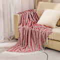 Miniatyrbillede 3 af 4: Hyggeligt tæppe, sengetæppe, sofa, uldtæppe, tæppe, sofatæppe, fluffy sofatæppe, merinouldtæppe, fluffy varmt plaid red 127*172cm