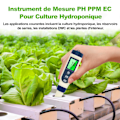 Miniatyrbild 4 av 5: 5-i-1 pH-mätare med LCD-display, automatisk temperaturkompensation, elektronisk pH-mätare, lämplig för dricksvatten, akvarier och swimmingpooler.