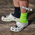 Miniatyrbillede 5 af 5: 2 stk., 3 tilstande LED-lommelygte, campingtilbehør, lys, der varer 145 timer, vandtæt skocharmsdekoration Croc-forlygter (sort) Black