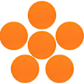 Miniatyrbillede 4 af 5: Drikkeunderlag Sæt med 6, Silikone Skridsikre Vaskbare Kopmåtter Underlag til Drikke Hjem og Udendørs (Orange)