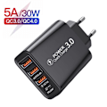 Miniatyrbilde 5 av 5: USB Reiselader + CPD Ladehode Europeisk og Amerikansk Standard Multi-Port for Mobiltelefoner Kompatibel med USB