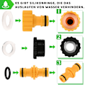 Miniatyrbillede 3 af 5: Vandingssæt, Slangeforbindelse til 13 mm (1/2 tomme) og 19 mm (3/4 tomme) forlængelse, Vandingsslange Adapter Kit