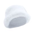 Miniatyrbillede 1 af 3: Kvinder Teenagere Piger Pels Spand Hat Fluffy Vinter Varmer Faux Pels Hat Vintage Retro Fluffy Fuzzy Varm Spand Hat Termisk Plys Fisker Hat White