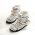 Miniatyrbild 2 av 4: Tofflor Dam Tofflor Stövlar Inomhus Bomull Booties Damer Slip On Husskor Varma Pälsfodrade Bekväma Vinter Hemtofflor EU Storlek 39-40 39-40
