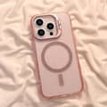 Fodral för iPhone 17 Glitter Magnetiskt Stativ Linsdetalj Klar Rosa