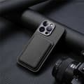 Fodral för iPhone 14 Pro Magnetiskt Stativ Kortplats Svart Noz3611