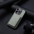 Fodral för iPhone 16 Pro Kolfibertextur Magnetiskt Stativ Kortplatsdesign Noz6624