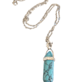 Miniatyrbillede 2 af 2: Kristall Halsband Hexagonal Turquoise