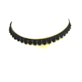 Miniatyrbillede 1 af 2: Choker halskæde - sort stof Black