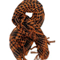 Miniatyrbillede 2 af 2: Palæstina Sjal keffiyeh  - orange og Sort Orange