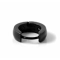 Miniatyrbillede 3 af 3: Øreringe - Stålringe fuldpoleret SORT 4/14 mm Black