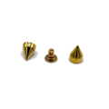Miniatyrbillede 2 af 2: Guldfarvede kegleformede nitter Gold