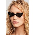 Miniatyrbilde 3 av 3: Cat Eye sorte solbriller Black