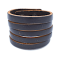Miniatyrbillede 1 af 2: Sorte læderarmbånd Black