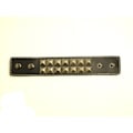 Miniatyrbillede 2 af 2: Sort læderarmbånd med pyramidnitter Black