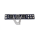 Miniatyrbillede 2 af 2: Sort armbånd med malteserkors og kæder Silver