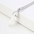 Miniatyrbillede 1 af 2: Kristall Halsband Hexagonal White