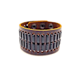 Miniatyrbillede 1 af 2: Brunt og sort læderarmbånd Black
