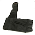 Miniatyrbilde 2 av 3: Skinnhansker uten finger - svart Black