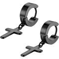 Miniatyrbilde 1 av 2: Black Cross Øredobber ring Black