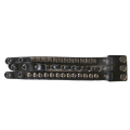 Miniatyrbillede 2 af 2: Sort rivet læderrem Black