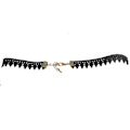 Miniatyrbillede 2 af 3: Choker halskæde - sort stof Black