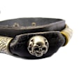 Miniatyrbillede 3 af 3: Sort læder armbånd monster og ringr Black