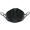 Miniatyrbillede 3 af 3: Sort ansigtsmaske med sorte nitter Black