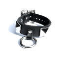 Miniatyrbilde 1 av 2: Skinnarmbånd med ring og nagler Black
