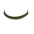 Miniatyrbillede 1 af 3: Choker halskæde - sort stof Black