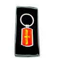 Miniatyrbillede 2 af 2: Nøglering - syrisk flag Silver