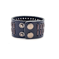 Miniatyrbillede 2 af 2: Sort og brunt læderarmbånd Black