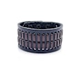 Miniatyrbillede 1 af 2: Sort og brunt læderarmbånd Black