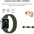 Miniatyrbild 2 av 6: Elastisk Sportarmband Apple Watch 38/40/41mm - Mörkgrön Green Small