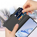 Pikkukuva 4 / 6: Samsung S21 FE Flip Case Skin Pro V2 korttilokerolla Black