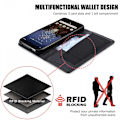 Miniatyrbild 5 av 7: Google Pixel 3a Elegant Fodral i PU-Läder med RFID Block Svart