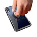 Miniatyrbild 6 av 6: Samsung A40 Praktisk Stöttåligt Skal med Ringhållare V4 Svart