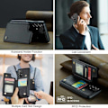 Miniatyrbild 7 av 8: CaseMe Stöttåligt Skal Korthållare Stativ 4-Fack Samsung A53 5G Svart