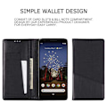 Miniatyrbild 2 av 7: Google Pixel 3a Elegant Fodral i PU-Läder med RFID Block Svart