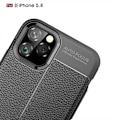Pikkukuva 7 / 7: iPhone 11 Pro Max iskunkestävä ja iskuja vaimentava nahkainen selkäkansi Black