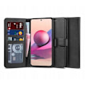 Miniatyrbillede 1 af 4: Xiaomi Redmi Note 10 Pro 5G Pung-etui PU-læder 4 RUMMET Black